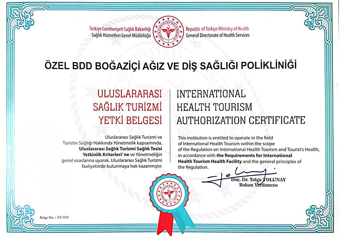 saglik turizm Belgesi bdd